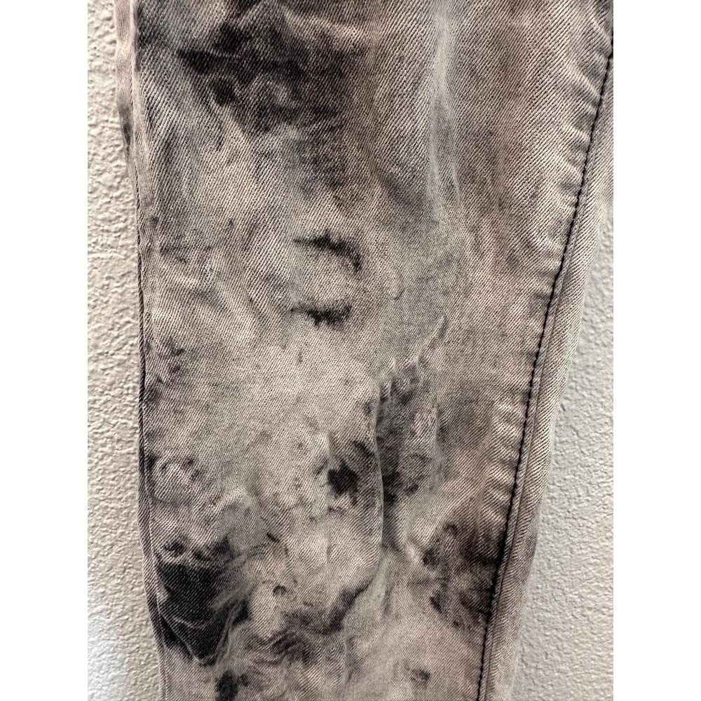 Smoke & Ash Jeans 30x30” Grey Acid Wash Distressed Moto Grunge Thrashed Biker - Picture 4 of 6